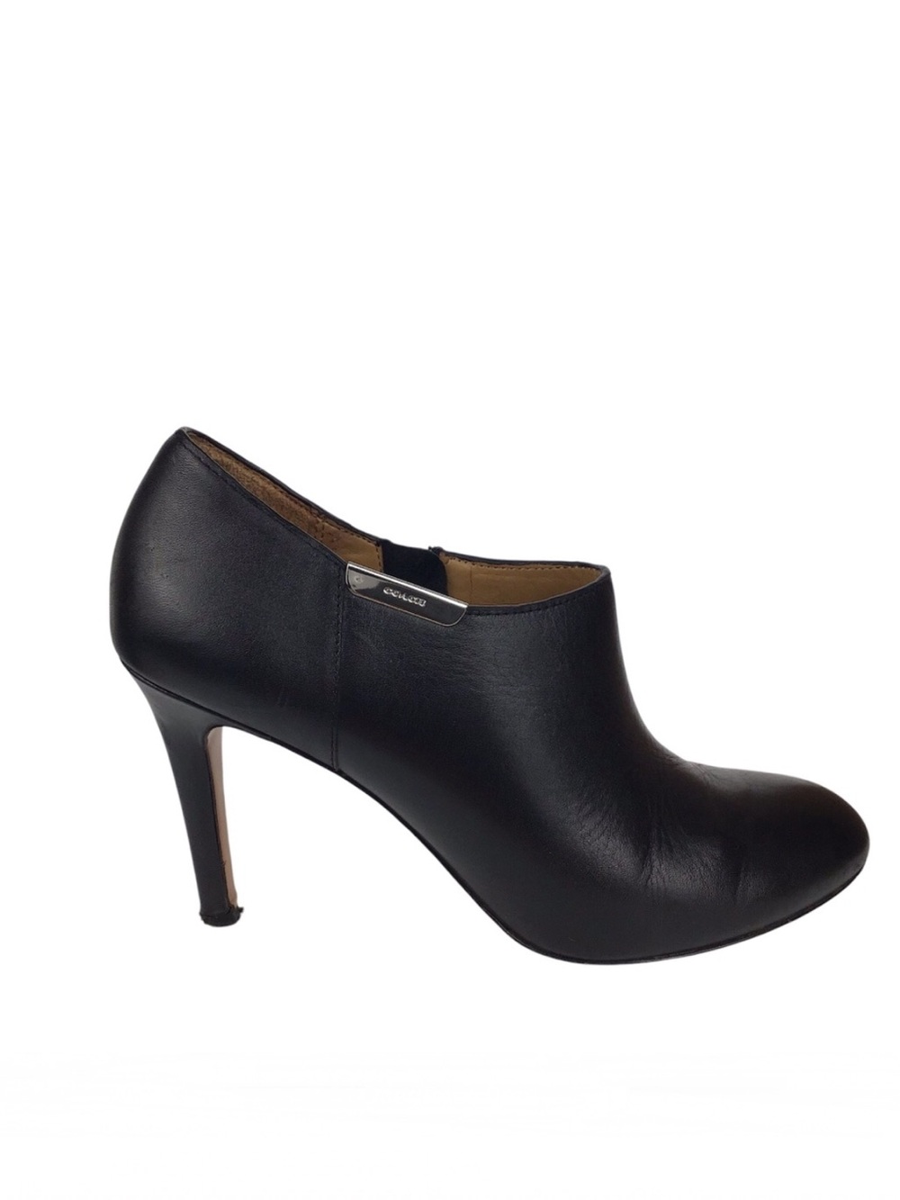 Coach Black Leather Seneca Ankle Boots